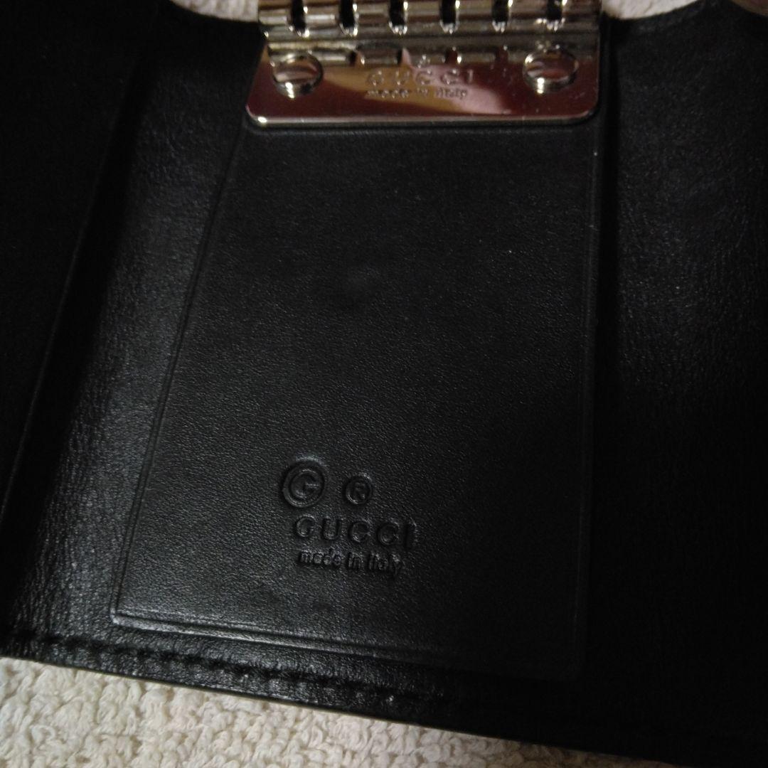 美品　グッチ GUCCI キーケース ブラック 6連　グッチ マイクロ　GG