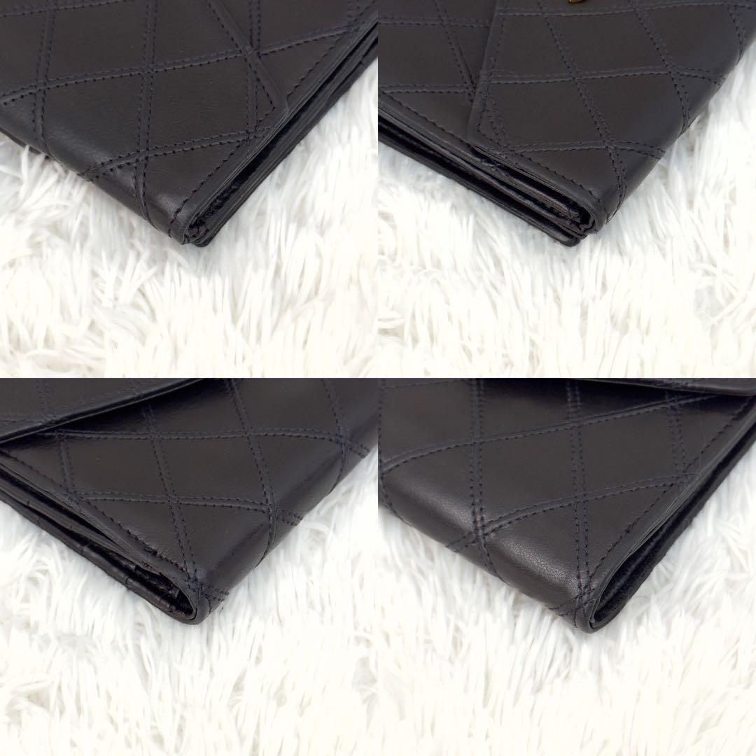 CHANELシャネル ココマーク ビコローレ Wホック 財布 レザー ギャラ付き