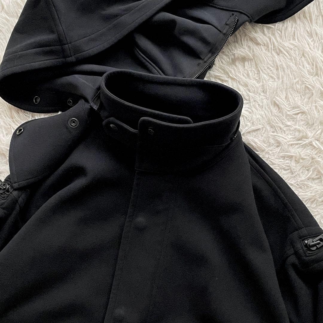 ヨウジヤマモト 19AW HC- C08-900 ジップデザインフーデッドコート