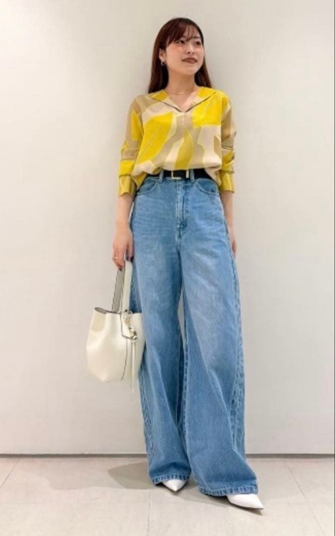 allurevilleサイド切替オーバルデニムパンツ1