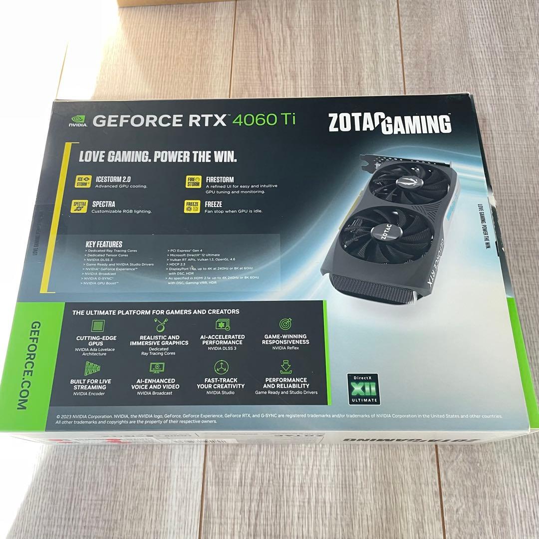 生茶ZOTAC GEFORCE RTX 4060 Ti 8GB