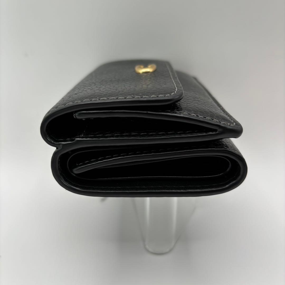 COACH 三つ折り財布　ミニ トライフォールド ウォレット　CM437 黒