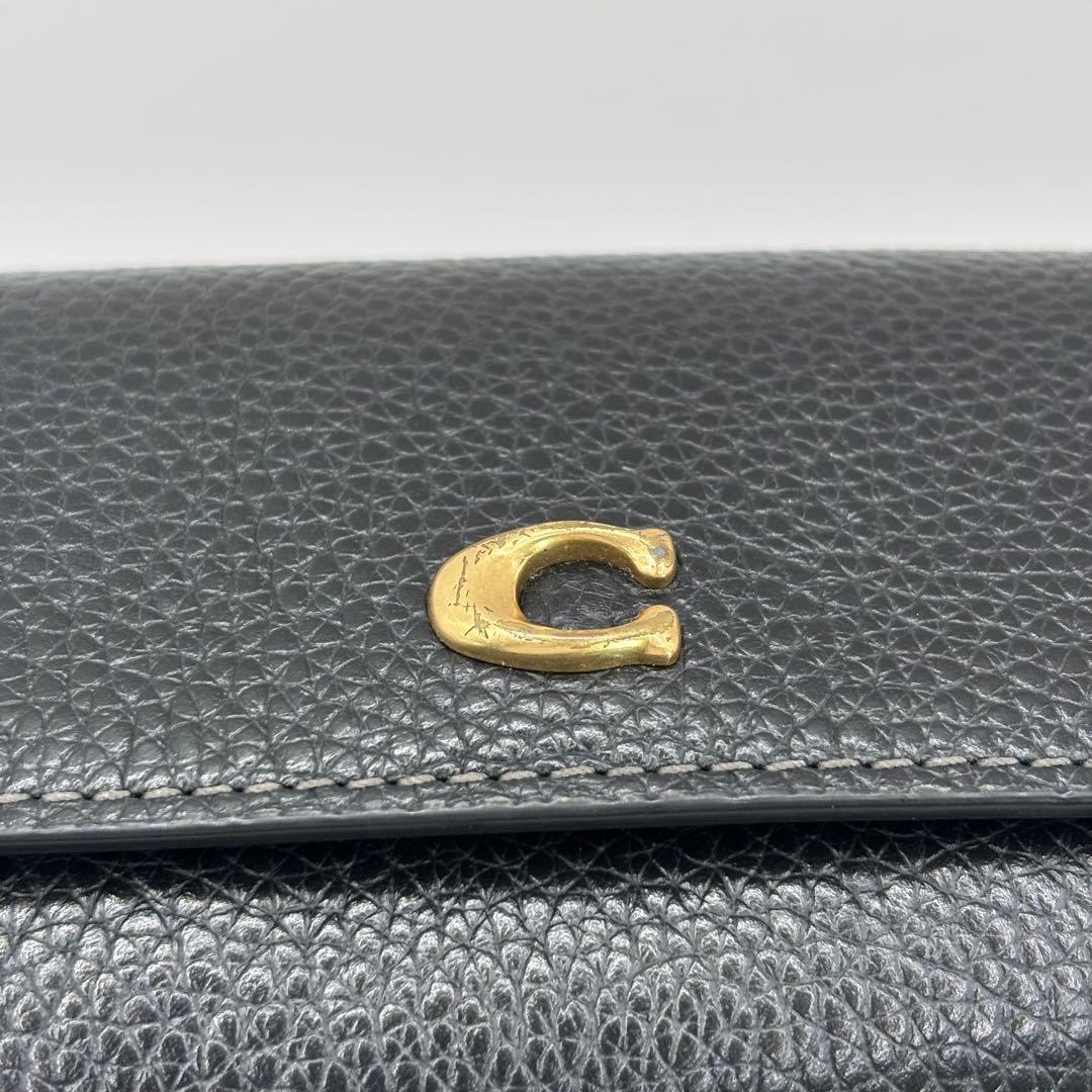COACH 三つ折り財布　ミニ トライフォールド ウォレット　CM437 黒