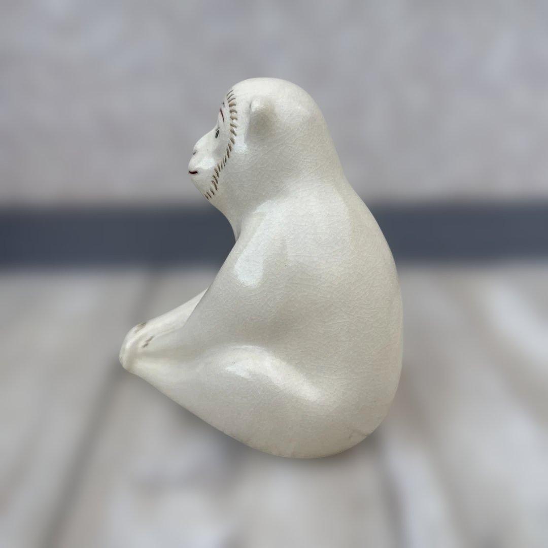 川上徹 作 【申 猿 さる】 京焼 陶器 置物 共箱付 干支 縁起物 陶磁器