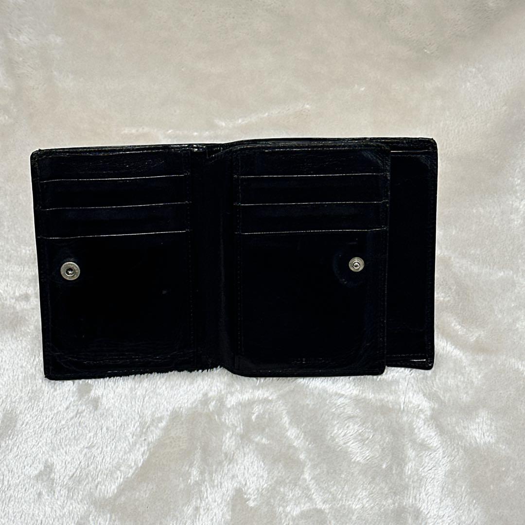 PRADA プラダ 二つ折り財布 ブラック レザー 黒 即発送