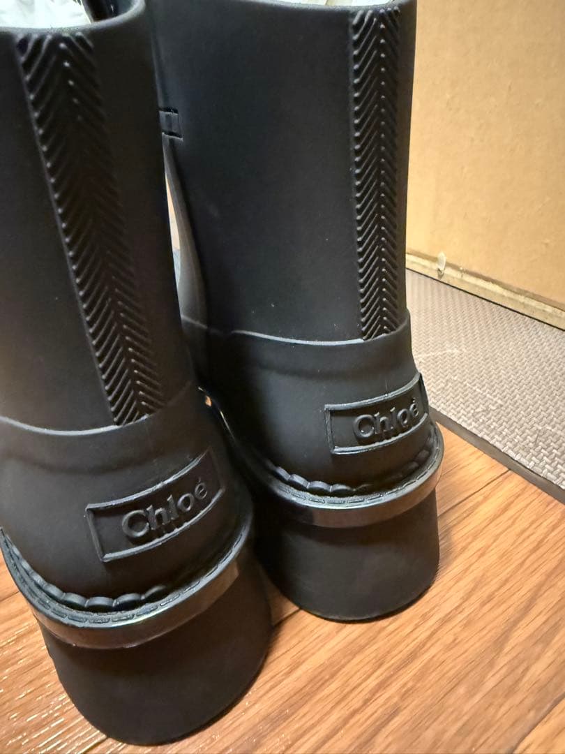 (美品)chloe レインブーツ黒サイズ25