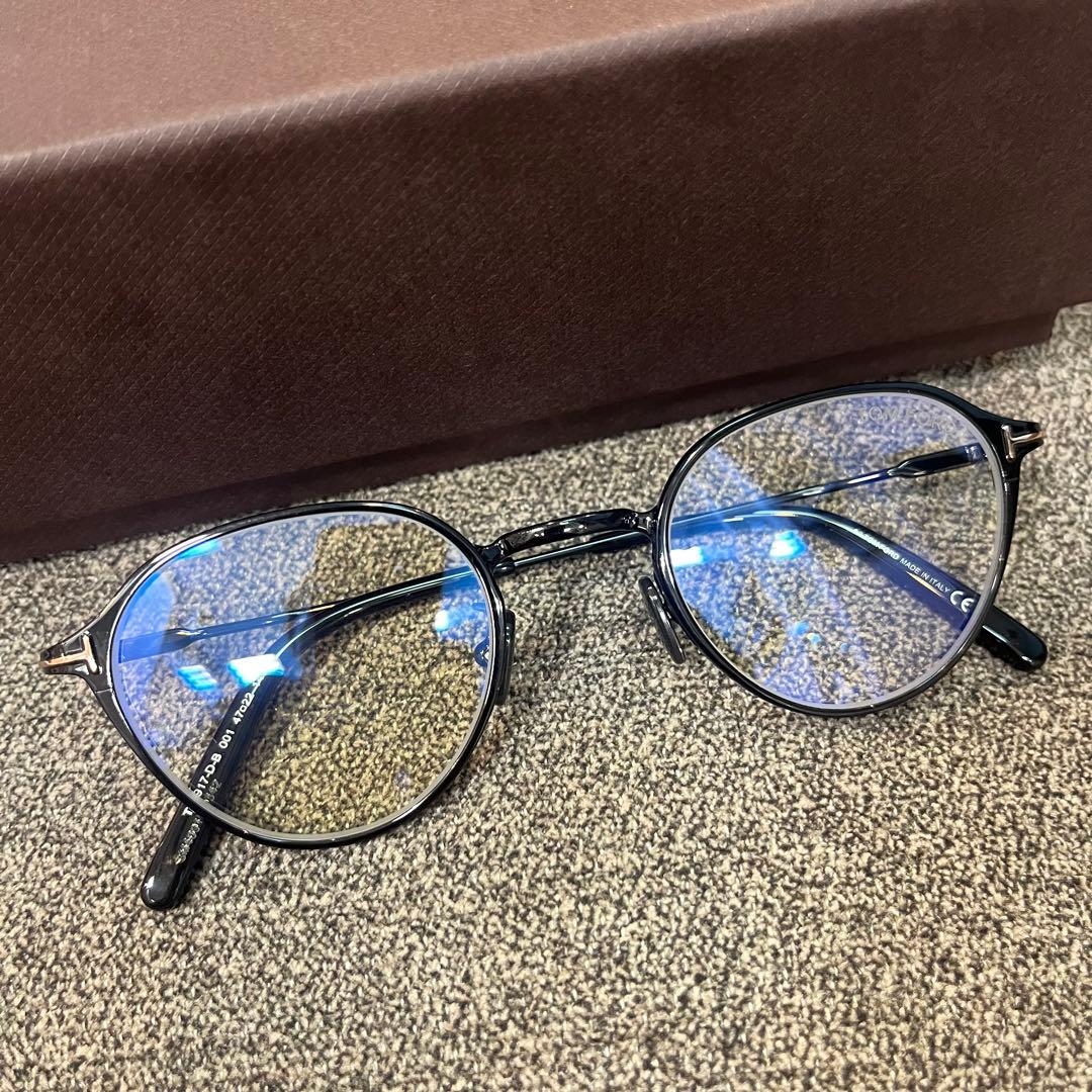 TOMFORD FT5917DB001正規品純正伊達ブルーライトカットレンズ標準