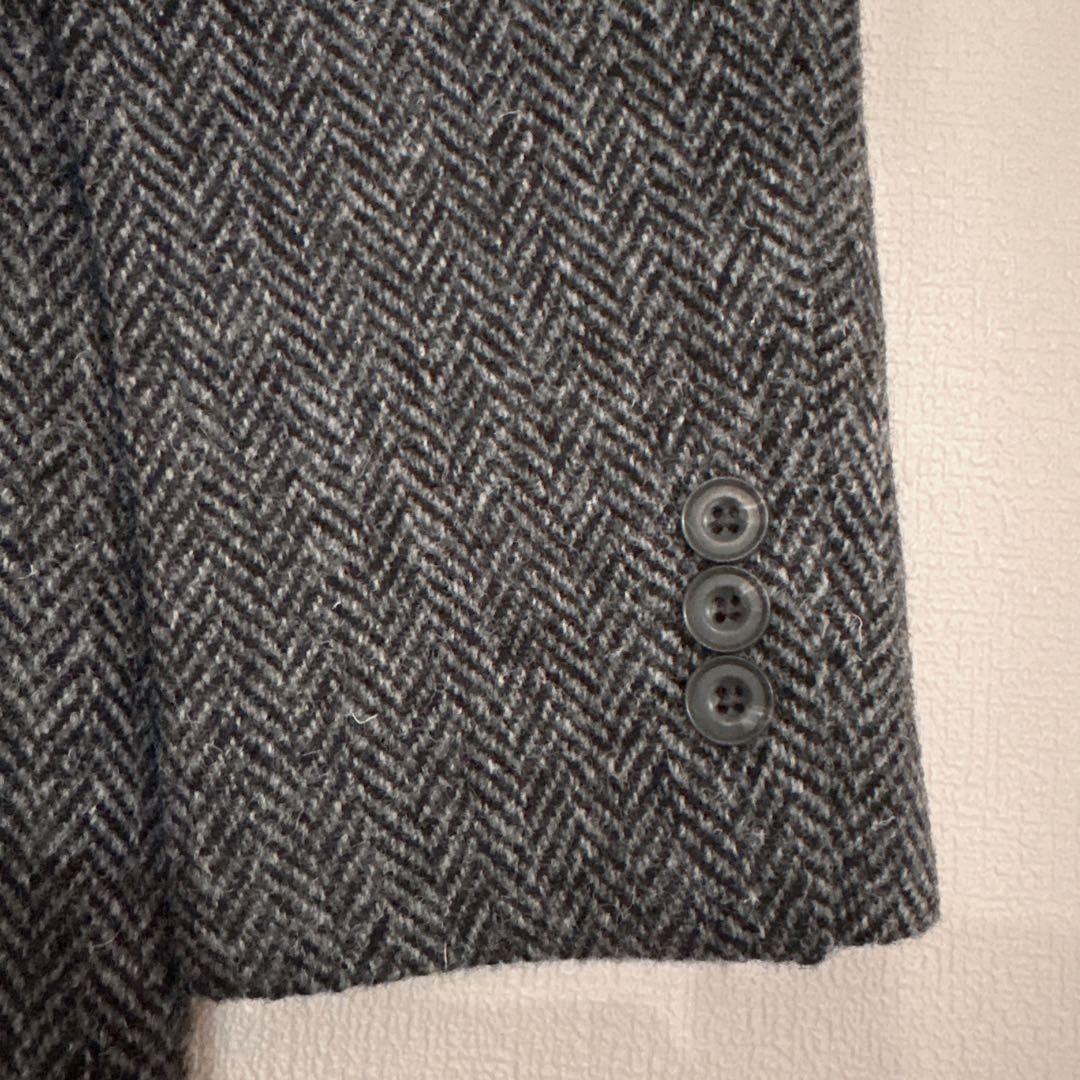 新品 ハリスツイード Harris Tweedヘリンボーン テーラードジャケット
