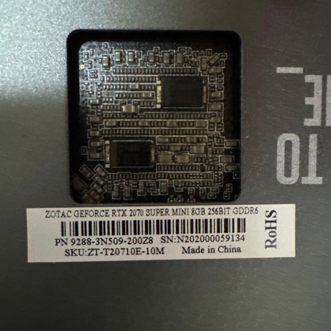 グラフィックボード・グラボ・ビデオカード ZOTAC GeForce RTX 2070 Super Mini 8GB