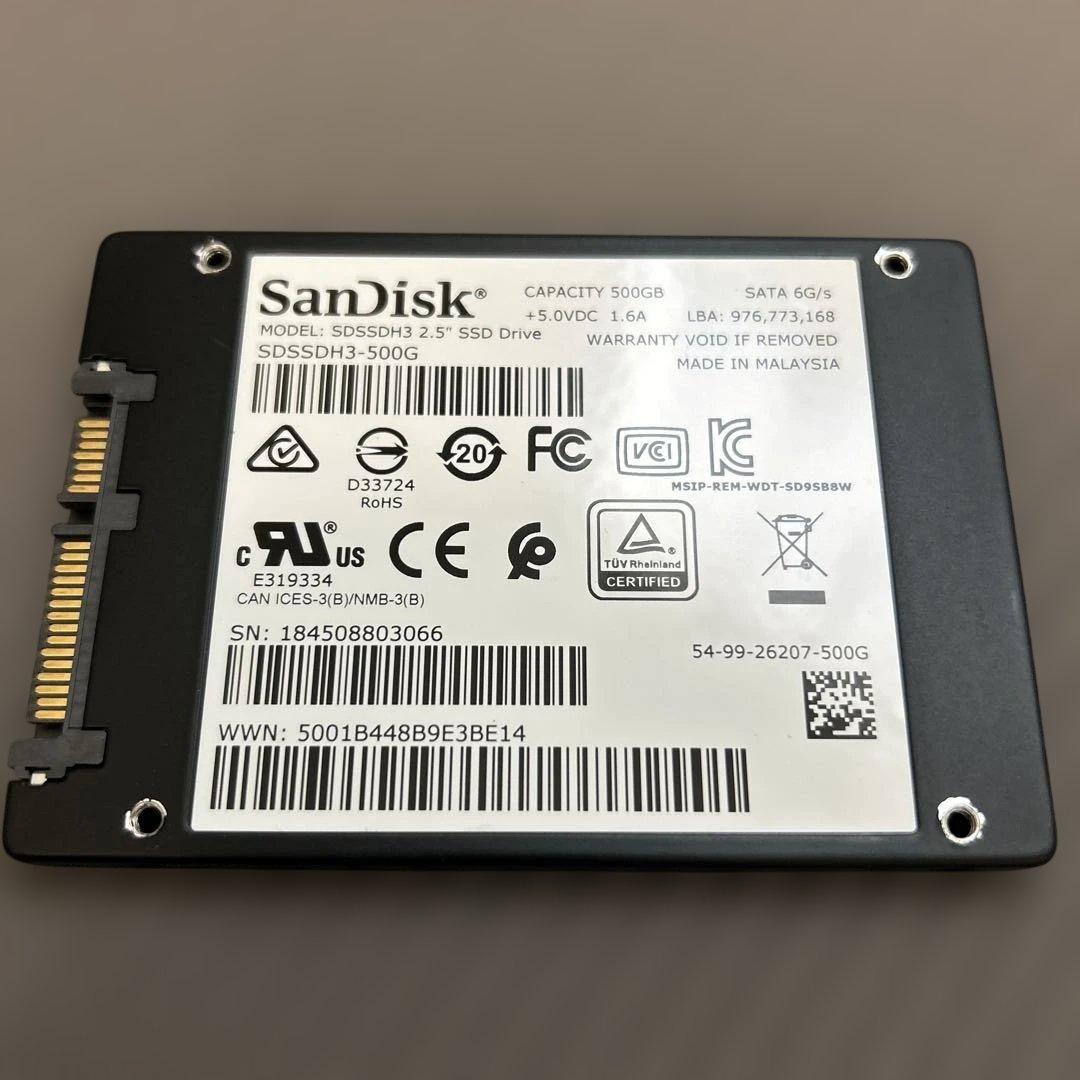 内蔵型SSD SanDisk SDSSDH3-500G SSD