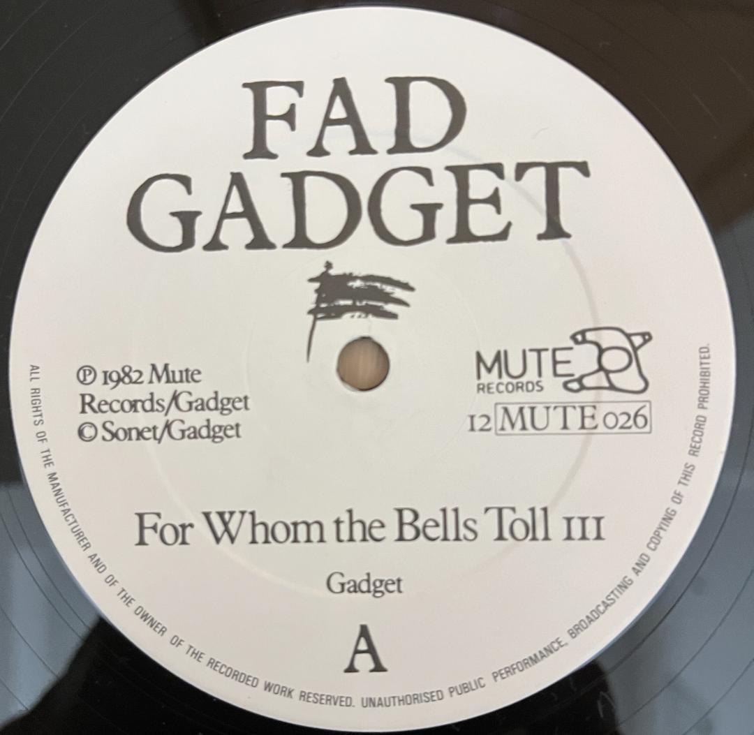 洋楽 12\" FAD GADGET For Whom the Bells Toll