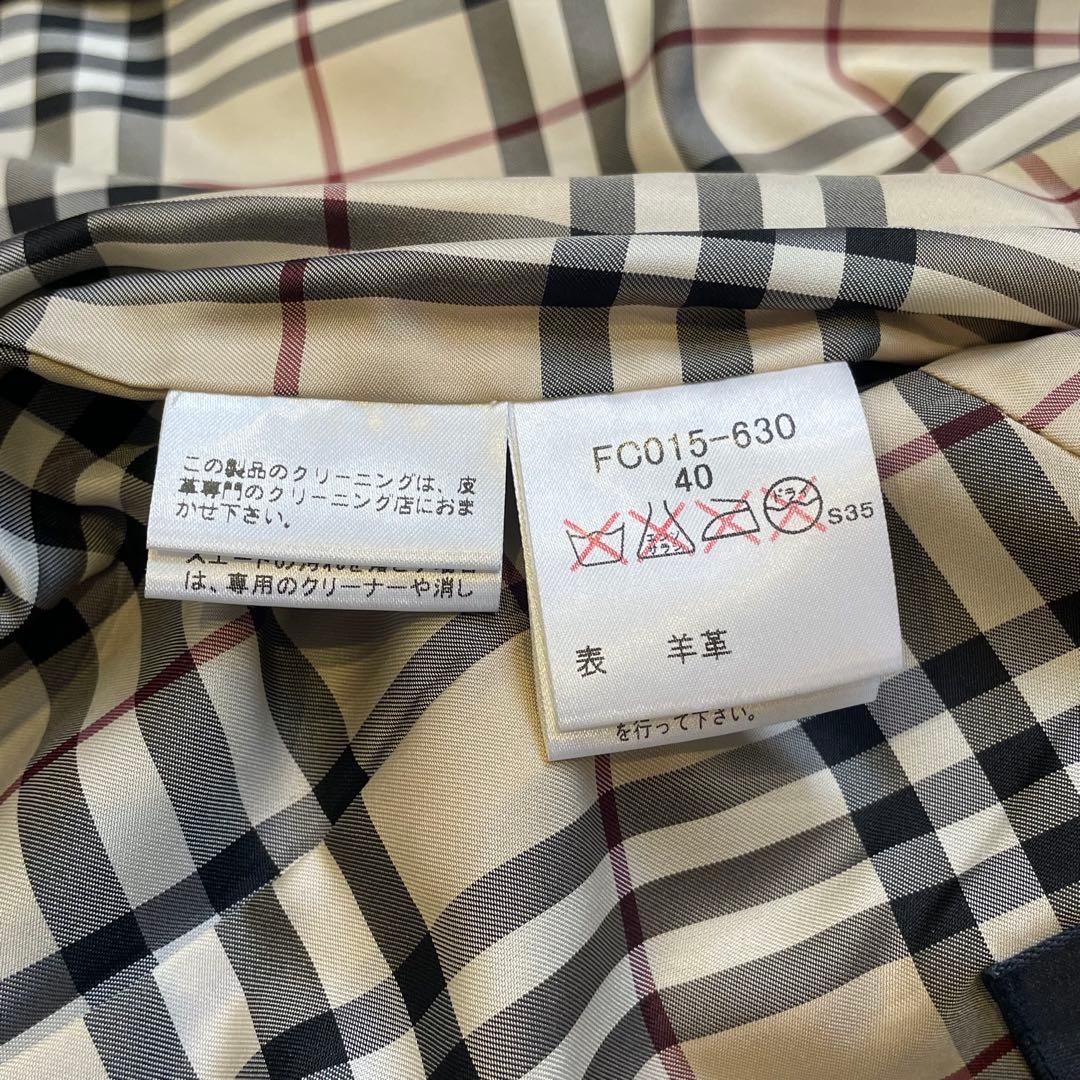 BURBERRY LONDON 羊革 スエード ジャケット ノバチェック 40
