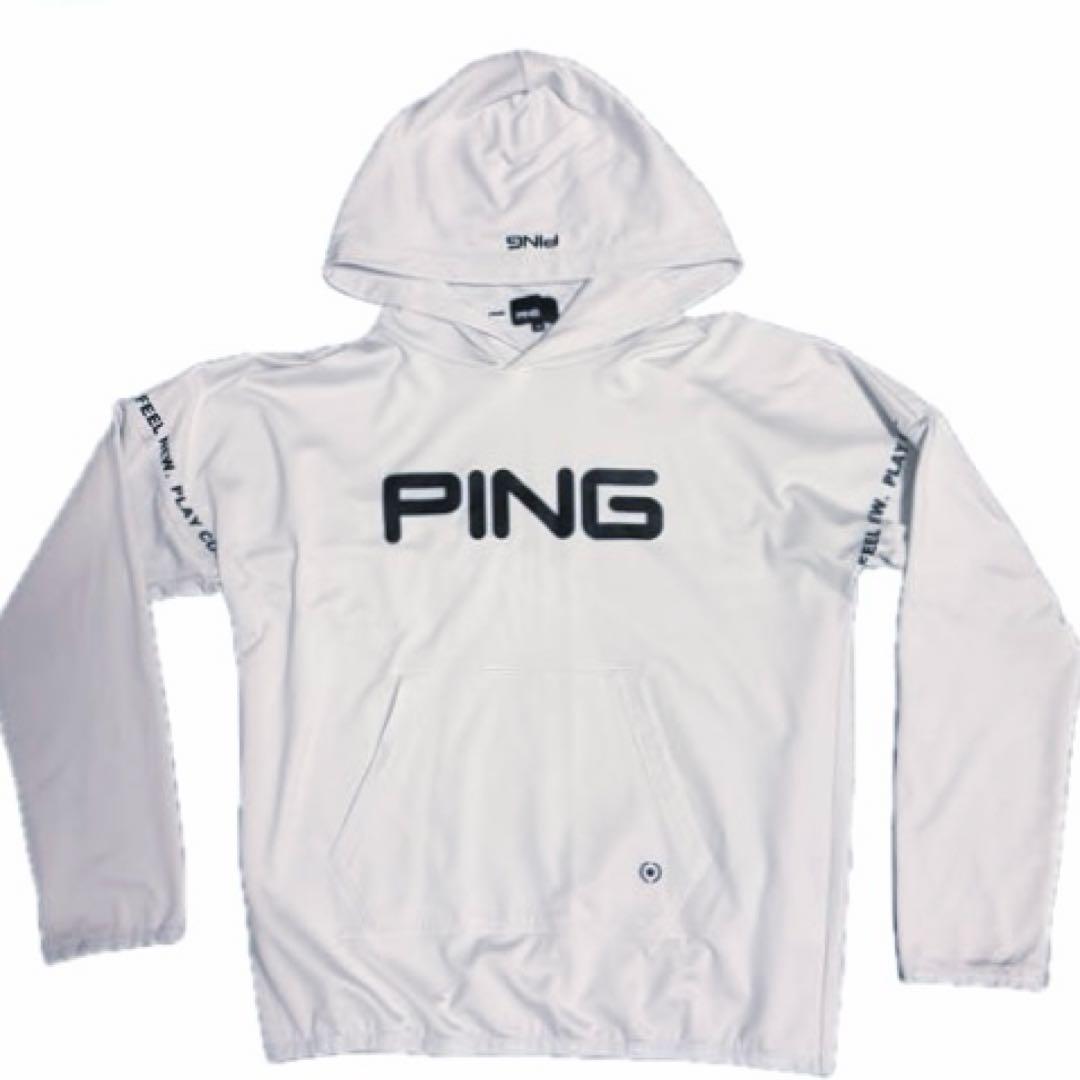 PING ピン ゴルフウェア フーディー パーカー メンズM ホワイト