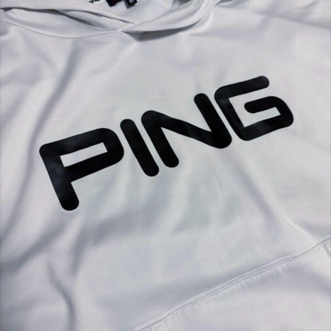 PING ピン ゴルフウェア フーディー パーカー メンズM ホワイト