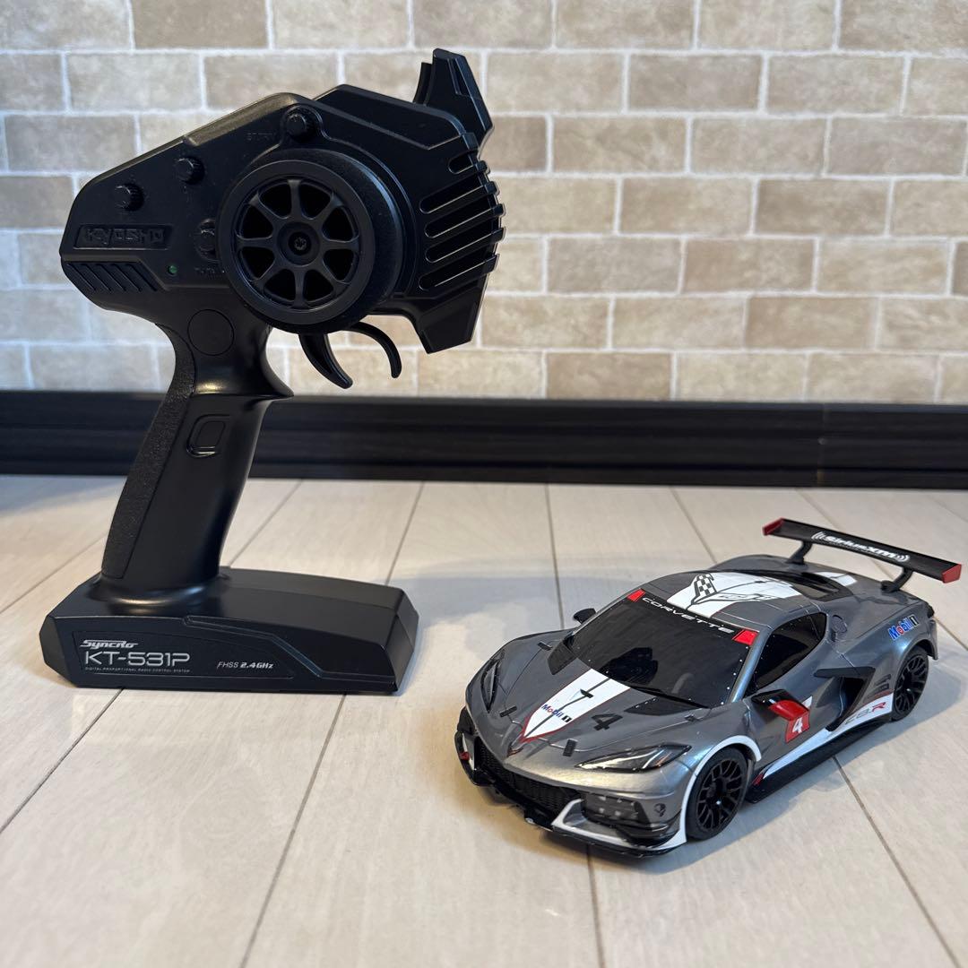 京商Mini-Z RWD シボレーコルベットC8.Rガンメタル／ホワイト