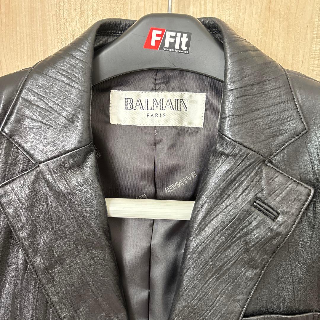 【さらに値下げしました！】BALMAIN テーラードジャケット ラムレザー