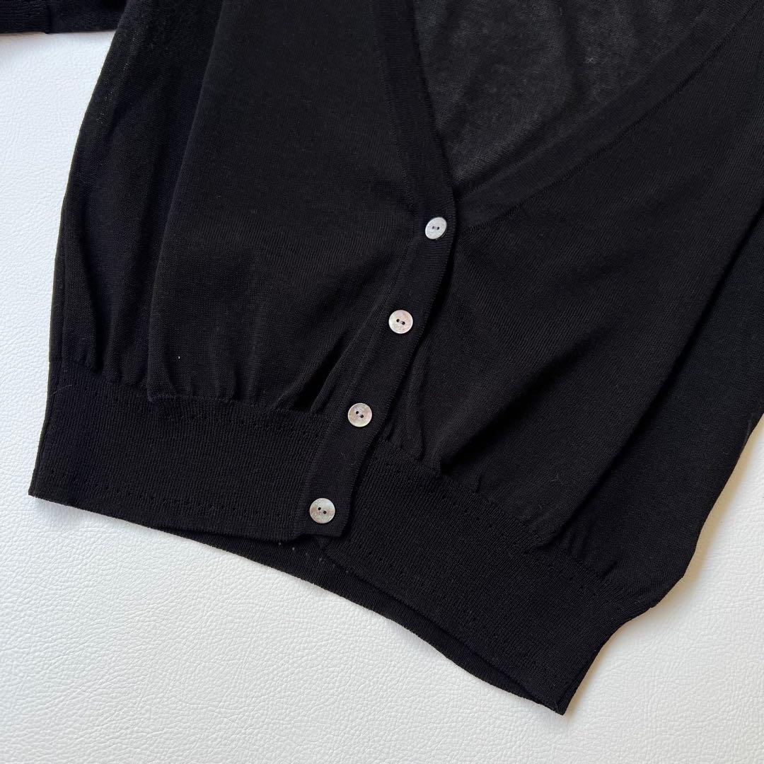 美品　Foxey フォクシー　ニットカーディガン　半袖　トップス　ブラック　38