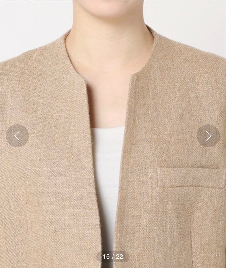 【R’IAM】plage プラージュ リネンノーカラージャケット　美品