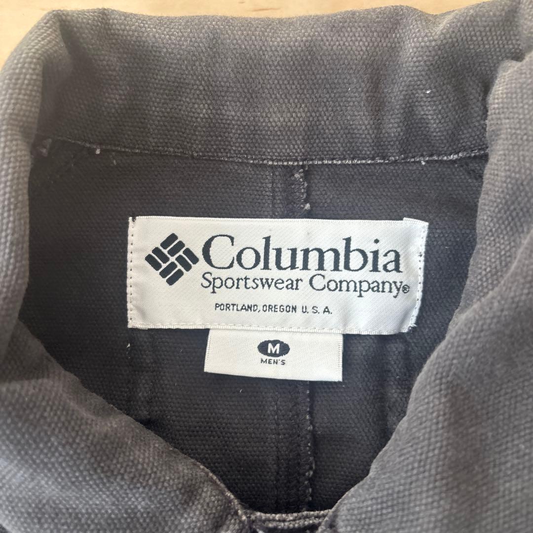 希少コロンビア Columbia ダック地 ジャケット フェードブラック