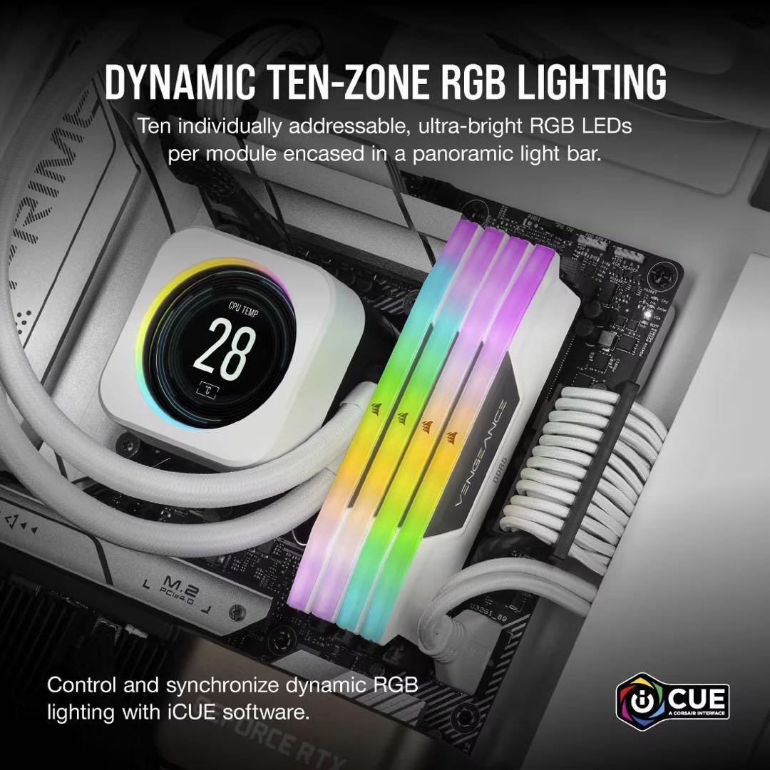 メモリー CORSAIR VENGEANCE RGB DDR5 32GB 6200MHz