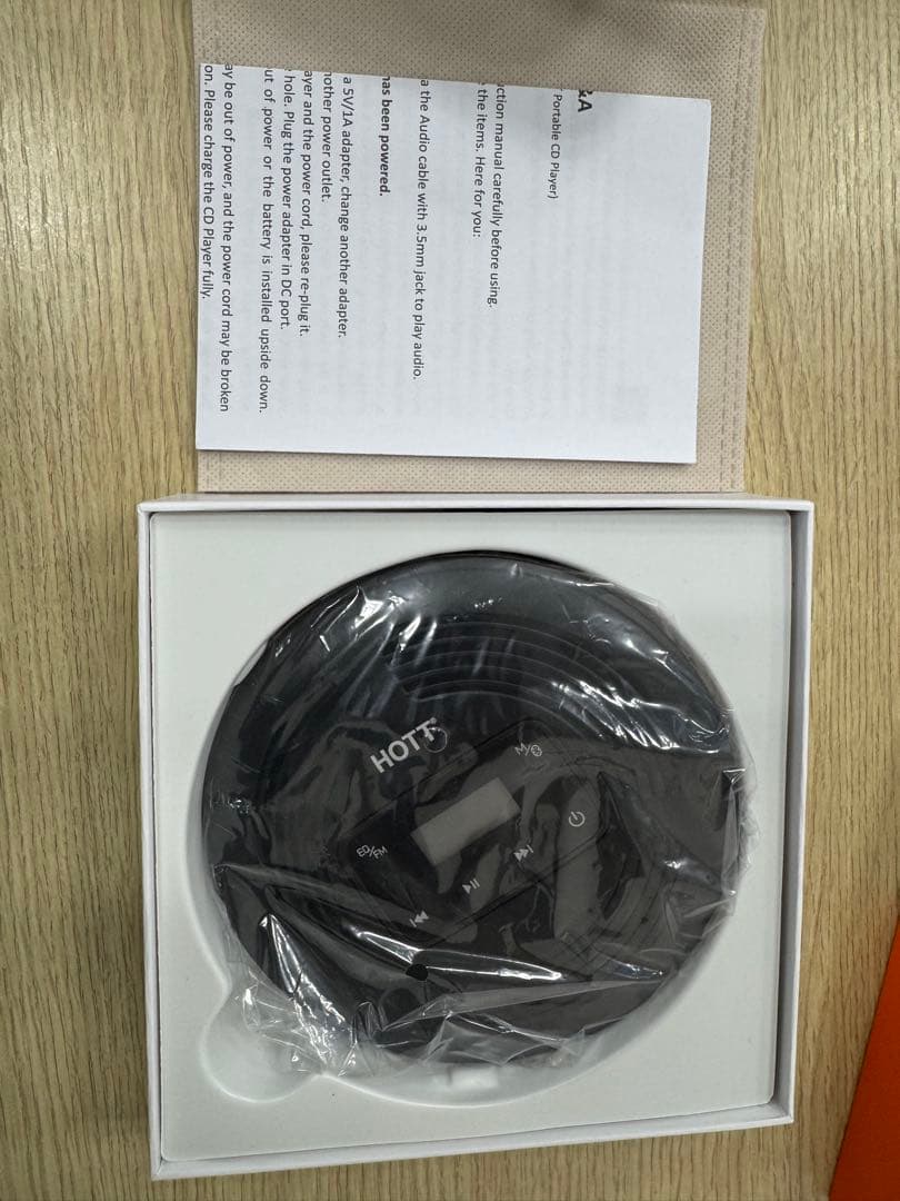 HOTT ポータブルBluetooth CDプレーヤー CD903TFケース付き