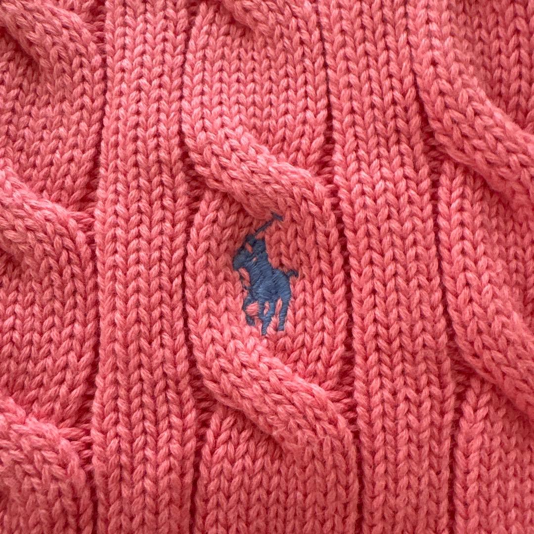 Polo by Ralph Lauren ピンク コットンカーディガン M