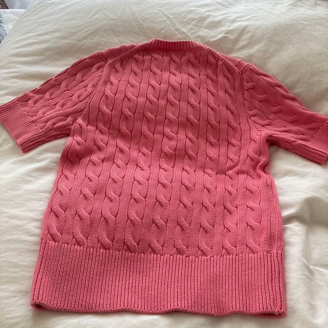 Polo by Ralph Lauren ピンク コットンカーディガン M