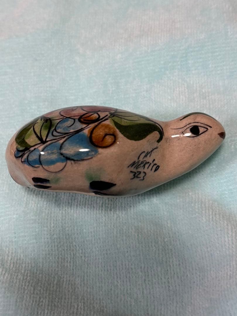 置物 トラ ウシ カエル カメ 陶器 小物 花 寅 牛 亀
