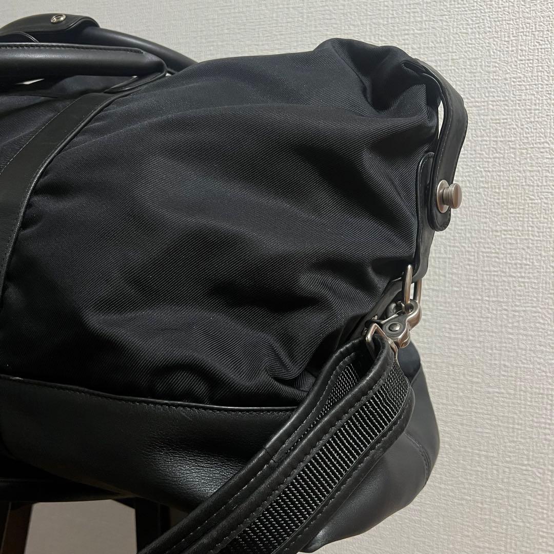 美品 COACH ボストンバッグ メンズ 5497 コーチ レザー ナイロン