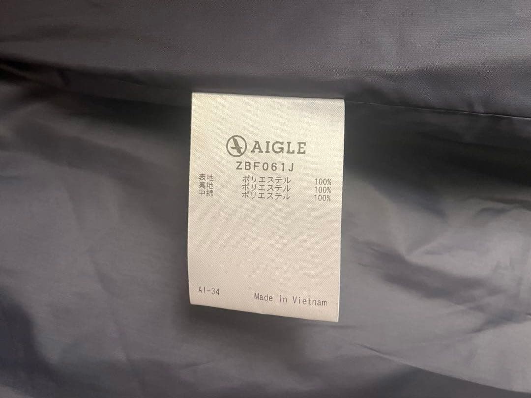 AIGLE 防水コート ベージュ 取り外し可能 フード付きライナーあり