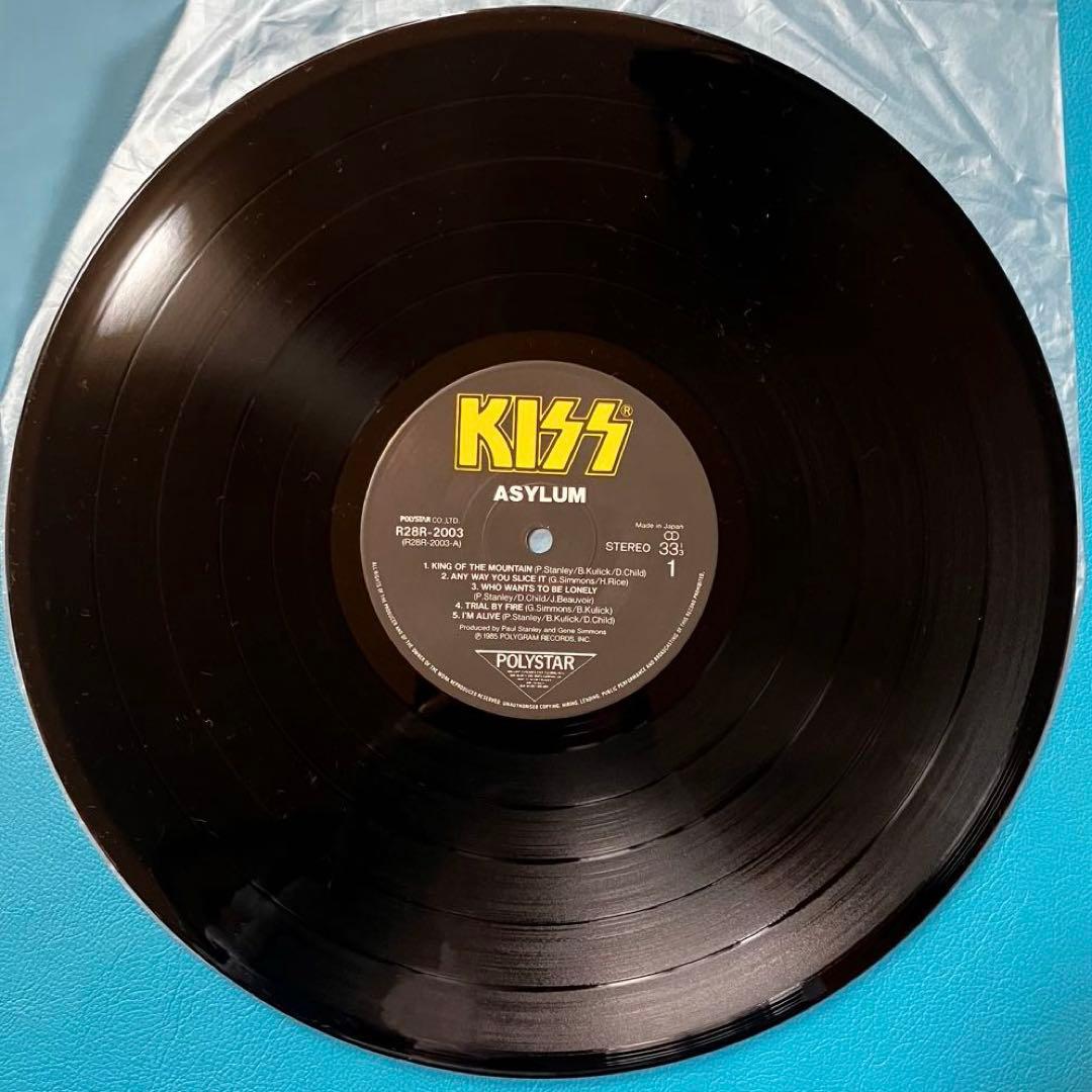 【帯付 初回盤】KISS Asylum 国内LP ロゴステッカー付 美盤