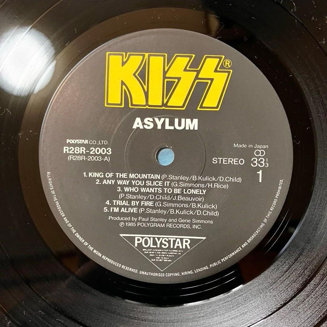 【帯付 初回盤】KISS Asylum 国内LP ロゴステッカー付 美盤
