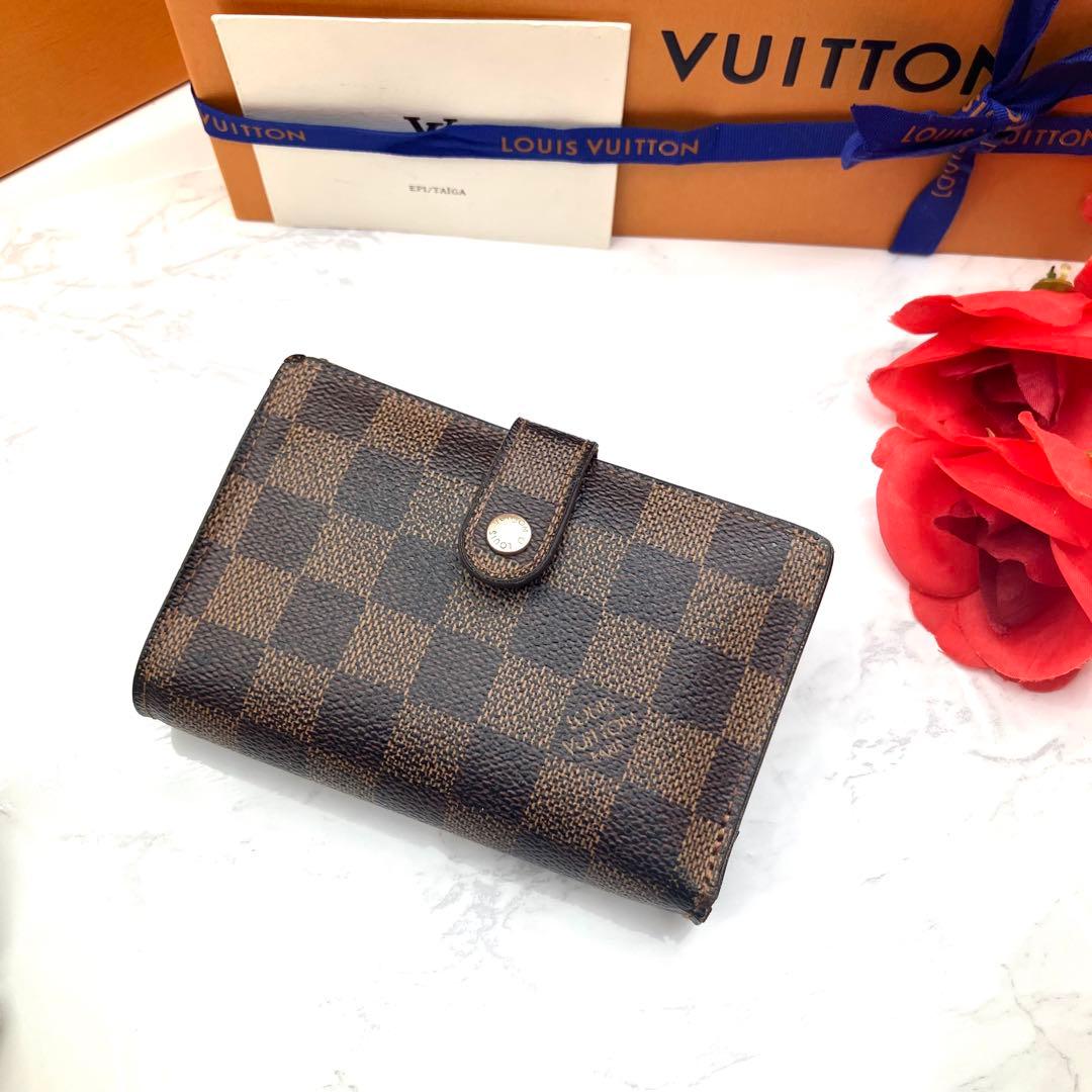 【新型極美品】ルイヴィトン ダミエ ヴィエノワ がま口 折り財布