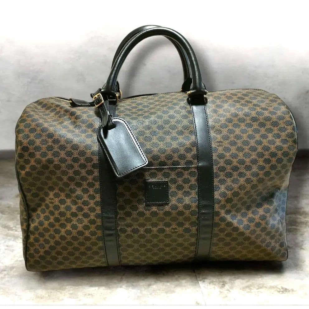 ✨極美品 CELINE セリーヌ 黒マカダム ボストンバッグ 大容量 付属品完備