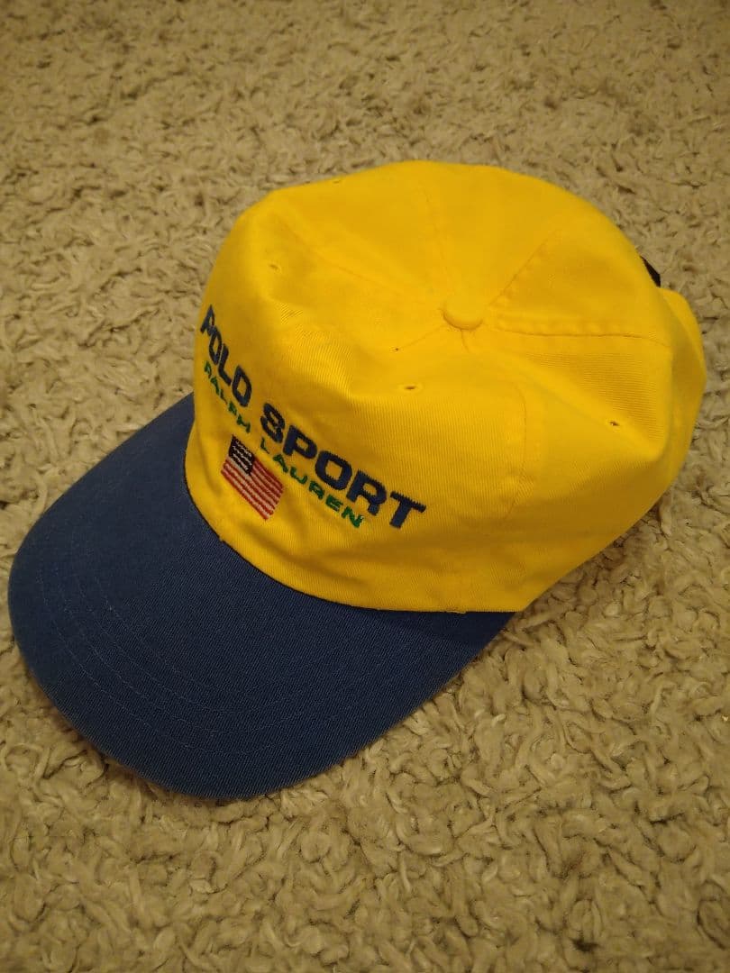 90s Polo Sport キャップ ラルフローレン　アメリカ国旗