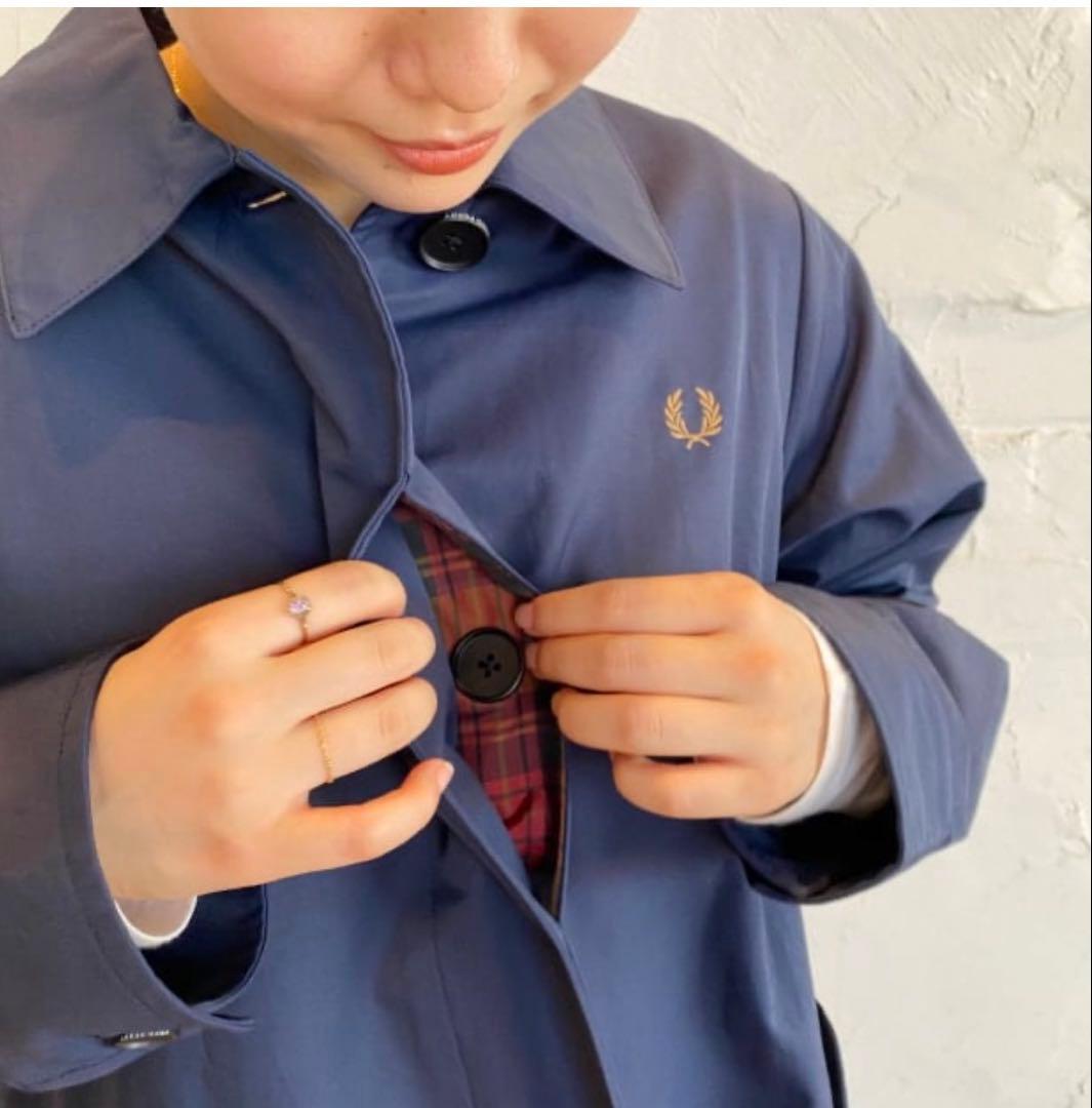 美品☆FRED PERRY x Ray BEAMS /別注オーバーコートネイビー