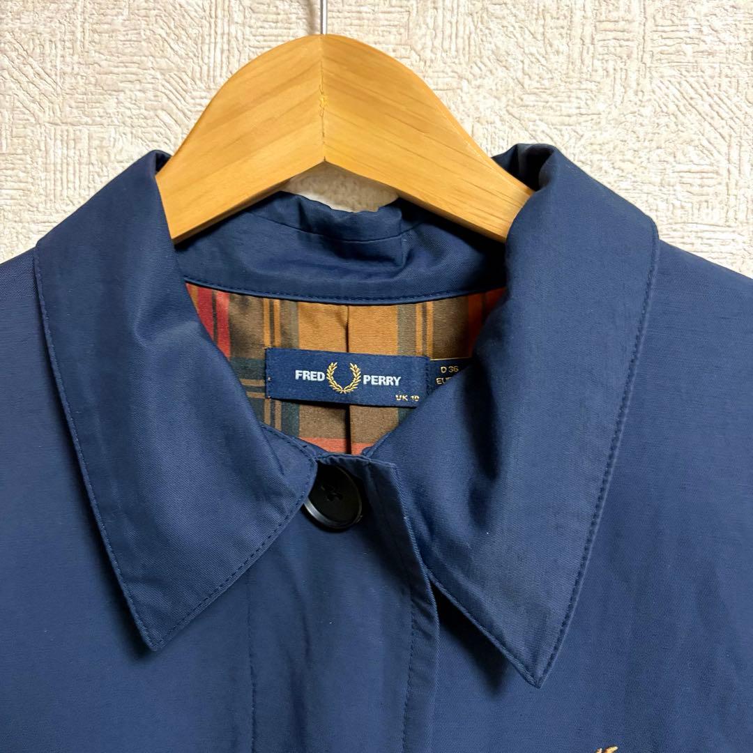 美品☆FRED PERRY x Ray BEAMS /別注オーバーコートネイビー