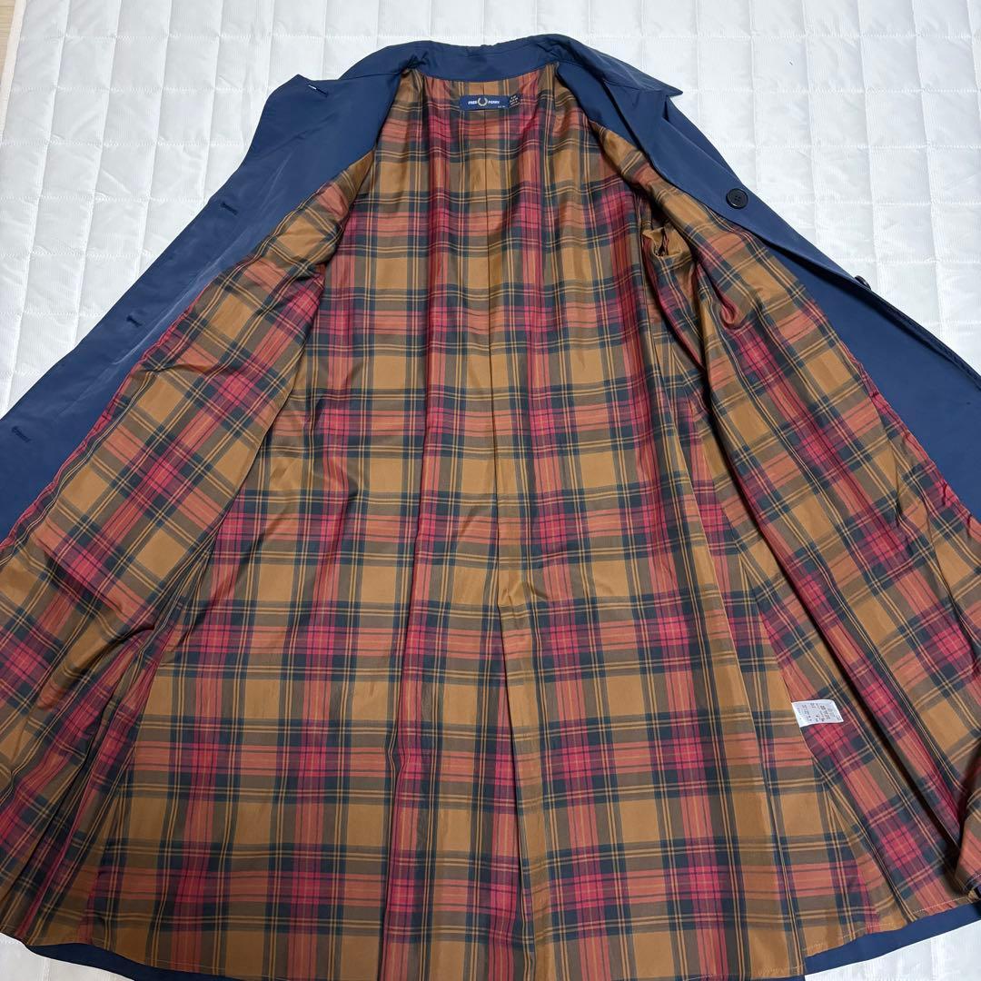 美品☆FRED PERRY x Ray BEAMS /別注オーバーコートネイビー