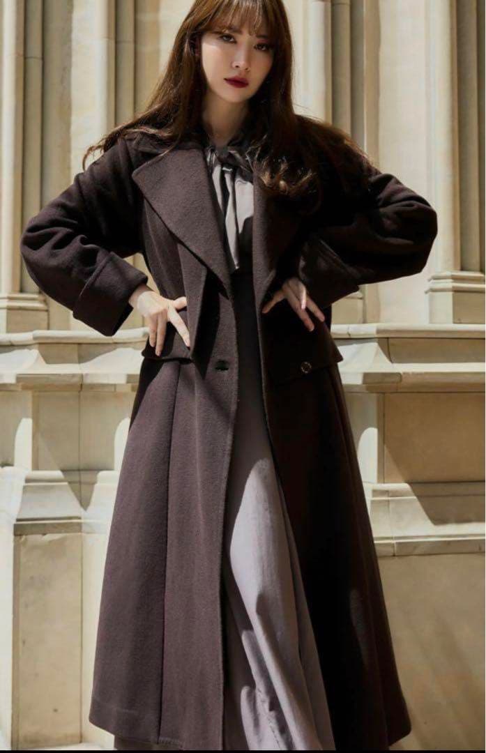 Herlipto Capucines Long  Coat ネイビー