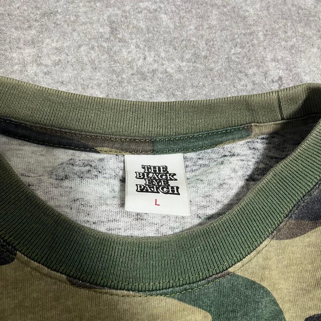 トップス black eye patch OG LABEL SAFETY CAMO TEE