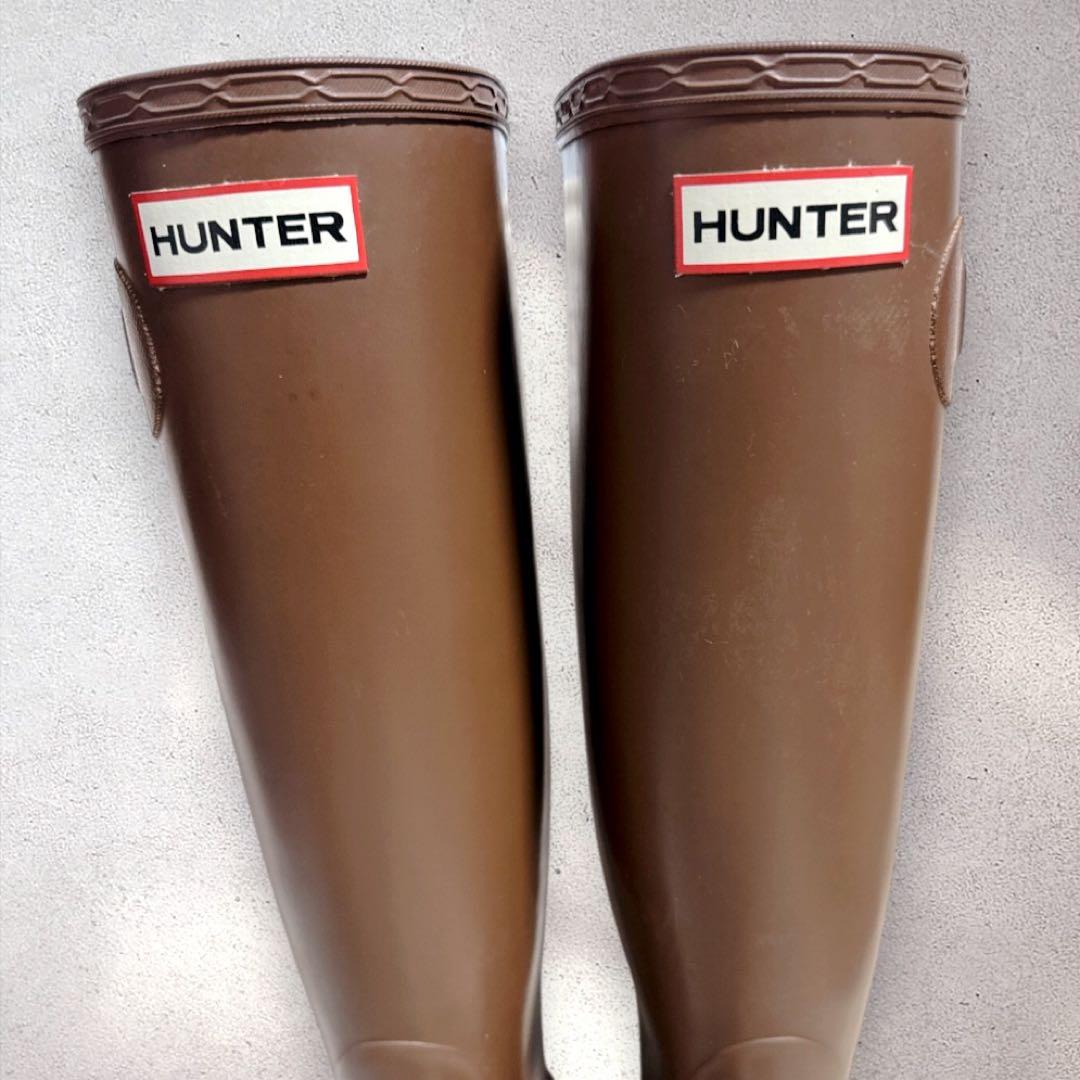 HUNTER ハンター レインブーツ 長靴 ブラウン UK3