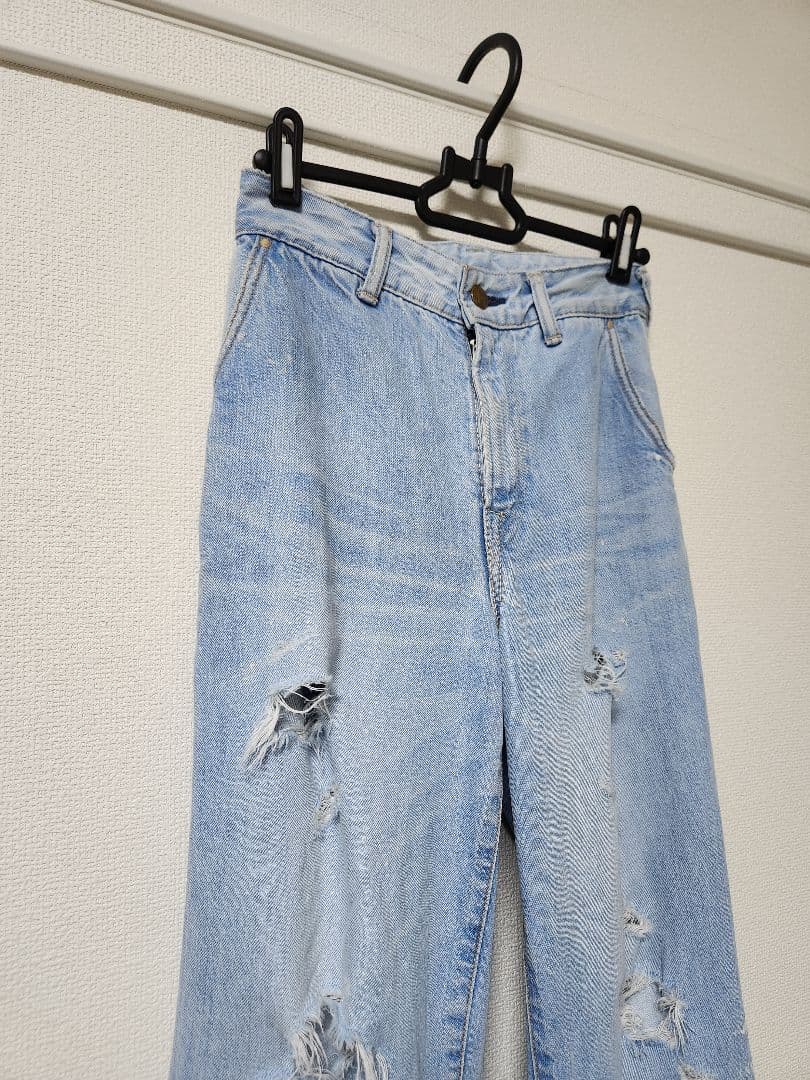 【値下げ中】45R おこめデニム シャルロット ダメージ加工 サイズ0