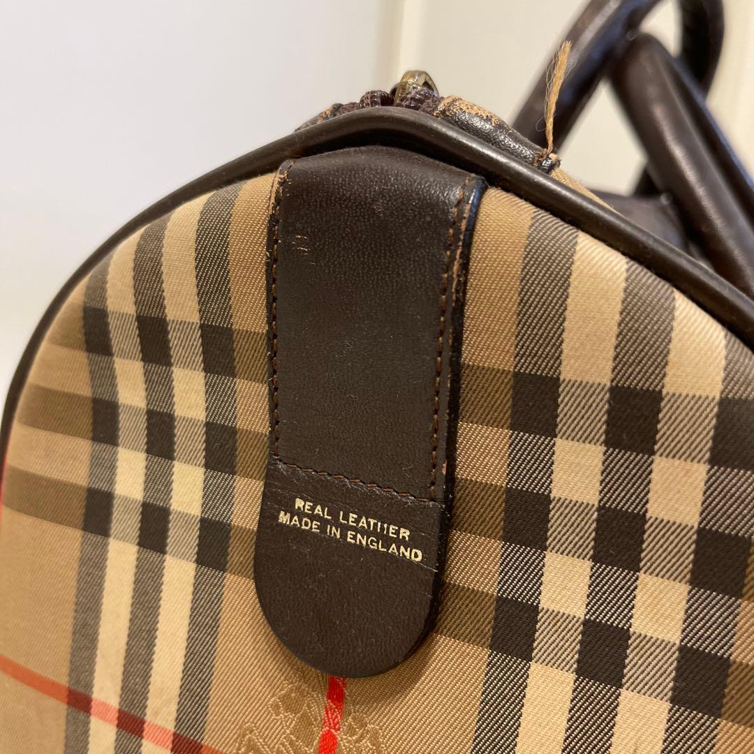 Burberry チェック柄 ボストンバッグ【大型】