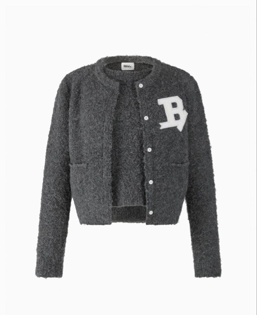 Bibiy. STELLAR OPEN CARDIGAN グレー タグ付き