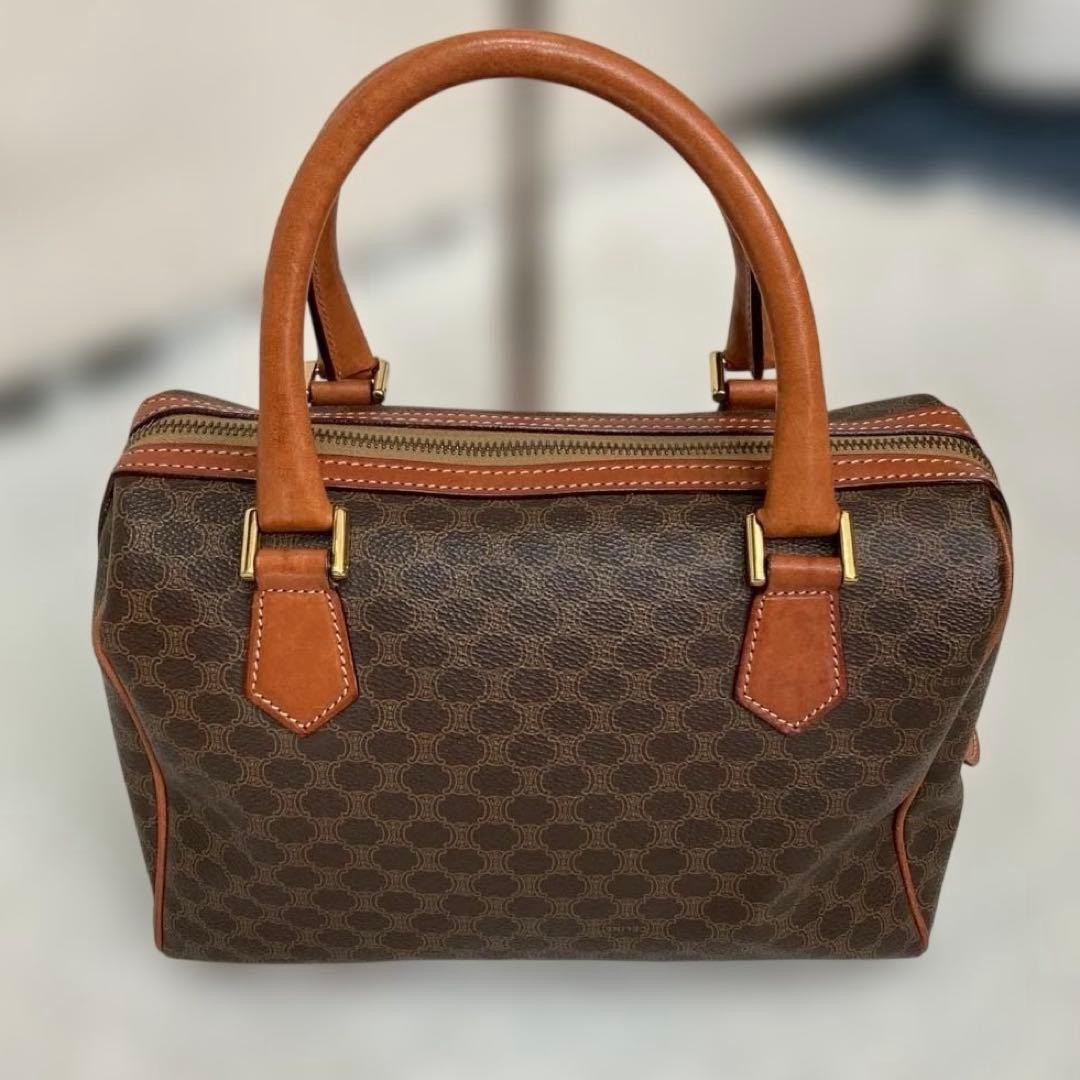 CELINE セリーヌ マカダム ボストンバッグ トリオンフ　ミニボストン