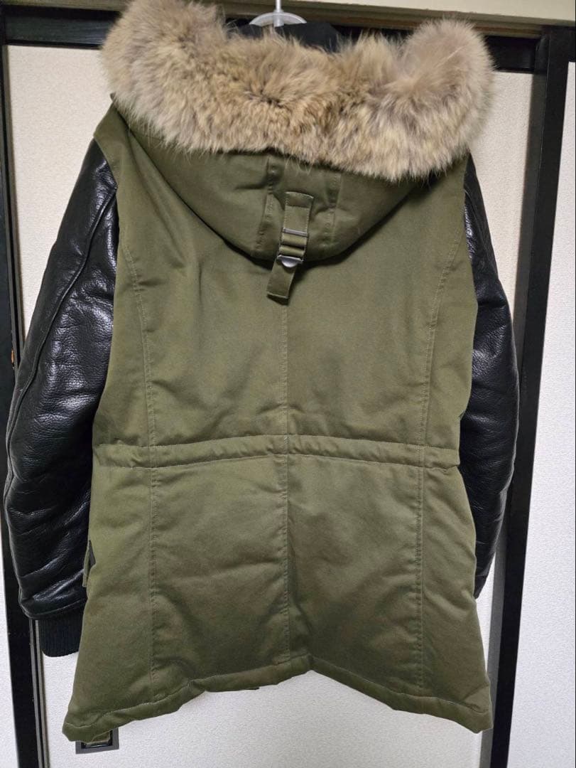 【F-22 】wjk コンビレザー　N3Bダウンジャケット　Lサイズ