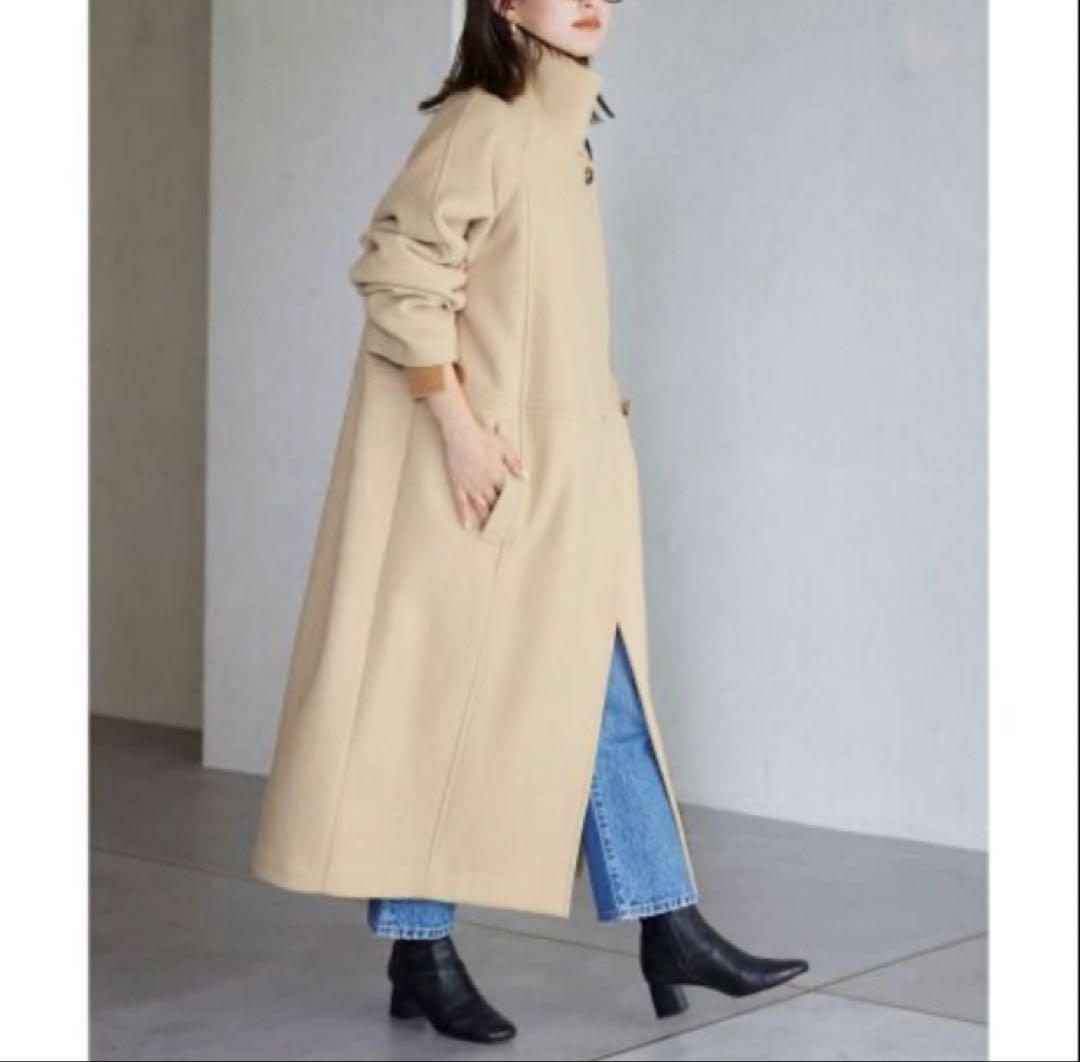 SLOBE IENA スタンドコクーンコート　38 ベージュ