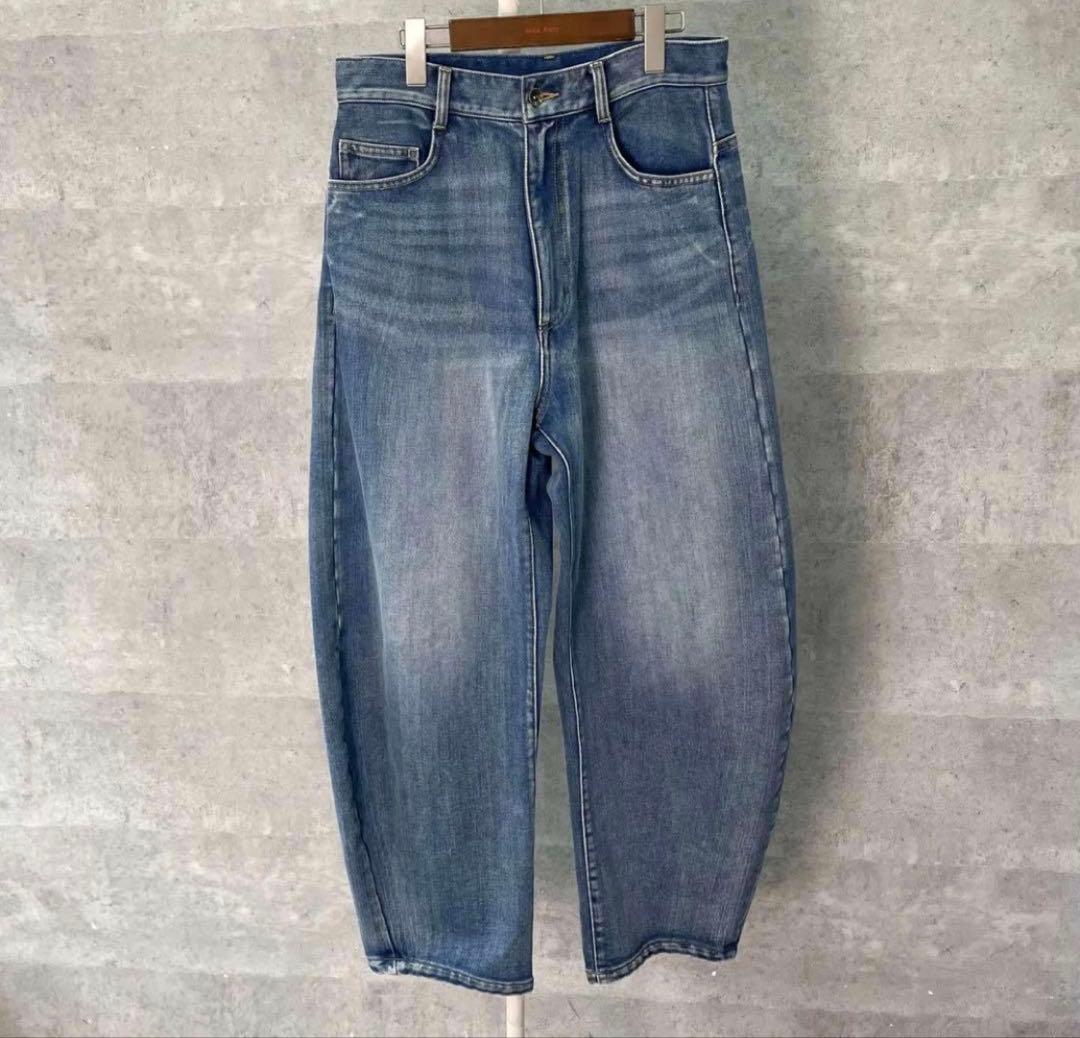 【美品】Anna Kerry 裏起毛 モロッコパンツ デニムパンツ