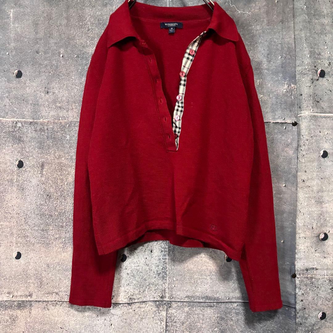 BURBERRY LONDON knit polo sweater ポロニット