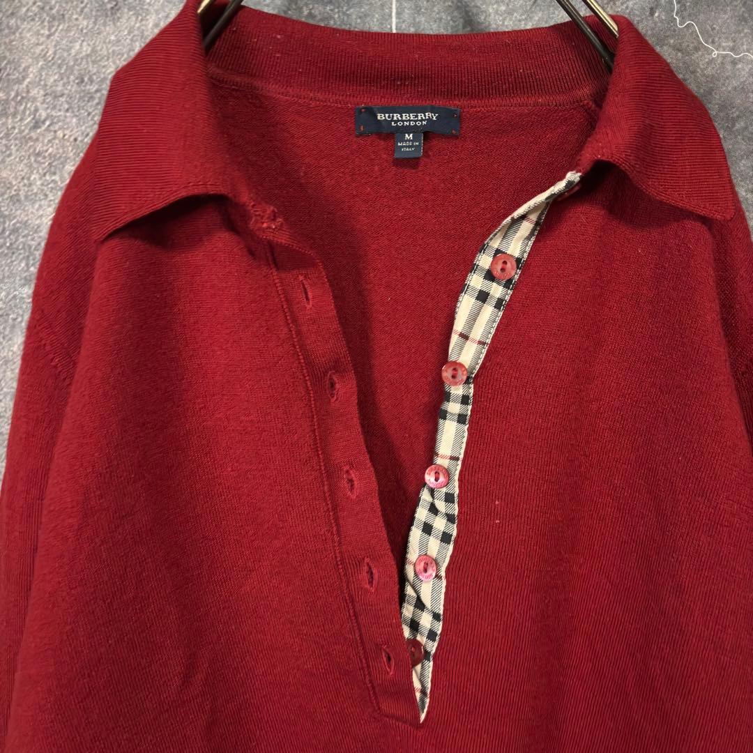 BURBERRY LONDON knit polo sweater ポロニット